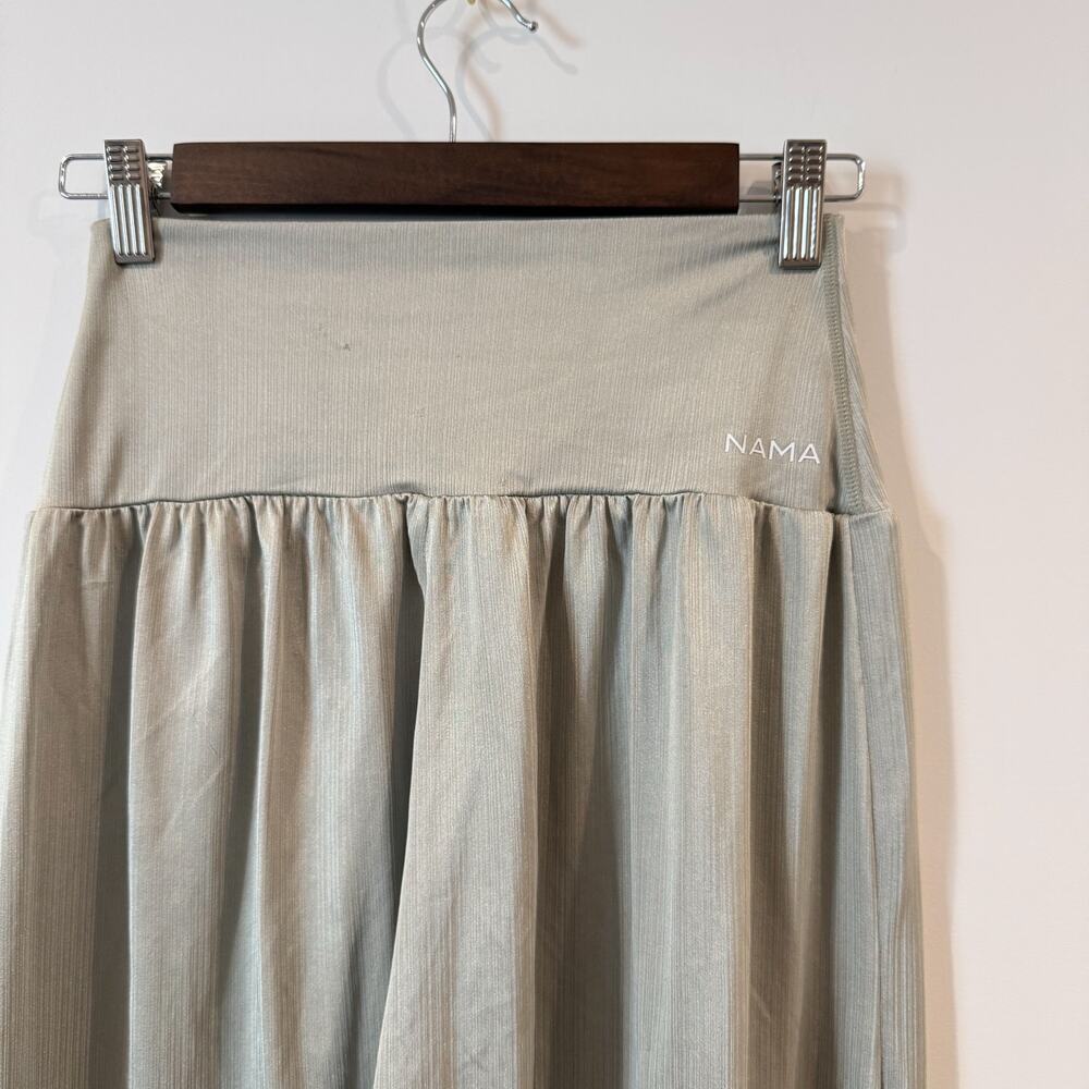 NAMA Liquid Genie Pant Emerald Green Satin Trousers Sz S - Picture 4 of 5